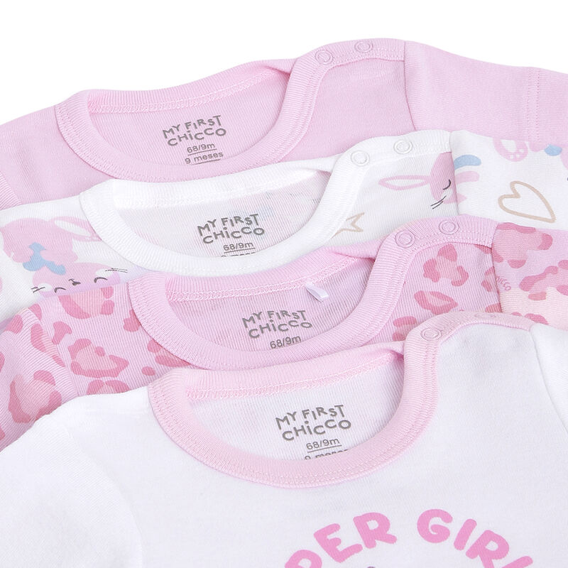 Infants Multicolor Printed Bodysuit (Pack Of 4) image number 10